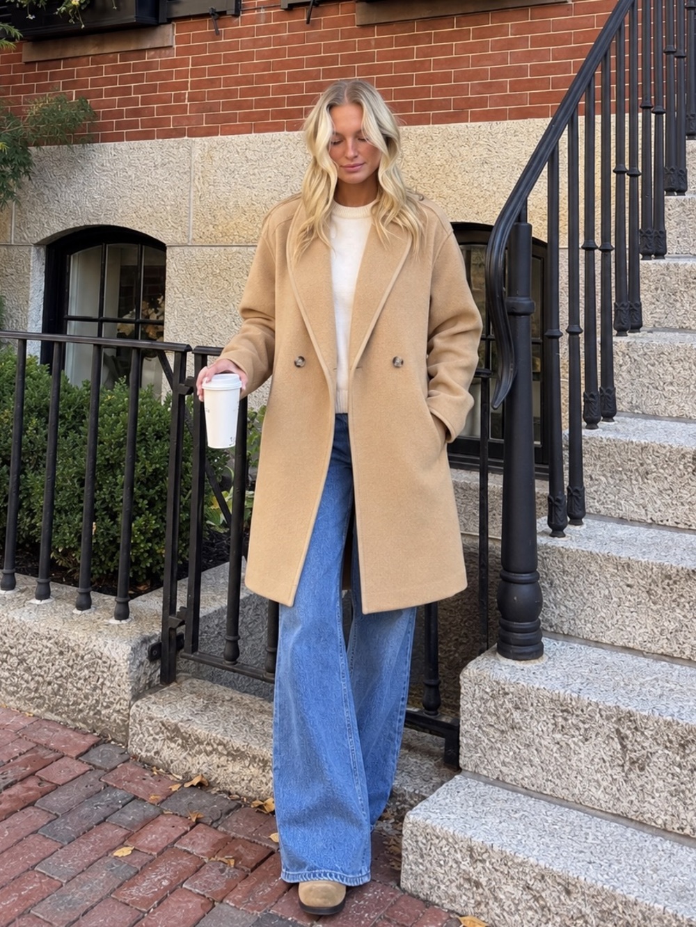 Aritzia Wilfred Free Charlize Jacket ā Sandy Beige ā 100% Merino Wool